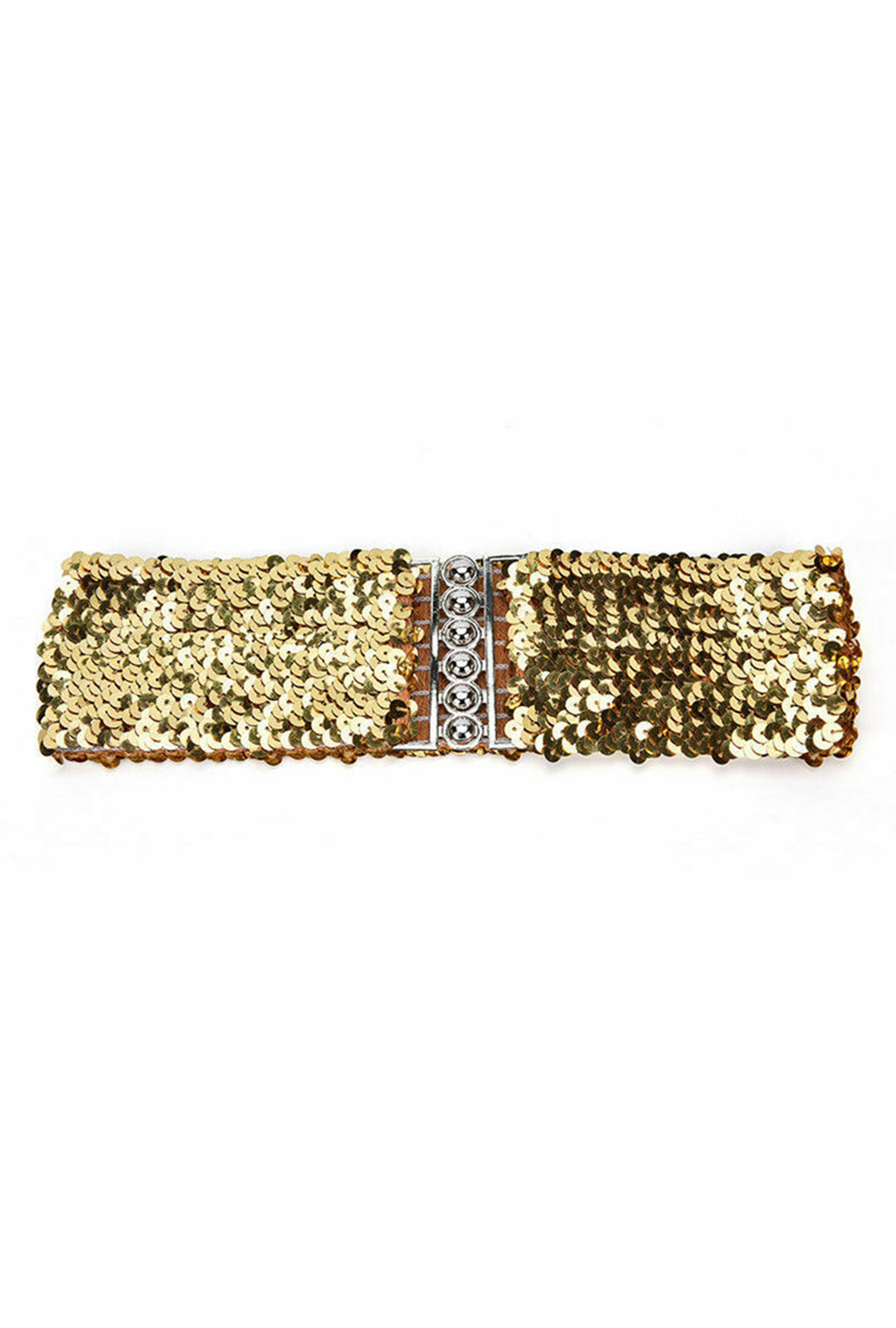 Gold Sequin Stretch Disco Belt