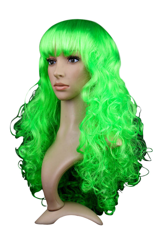 Curly Green Party Wig
