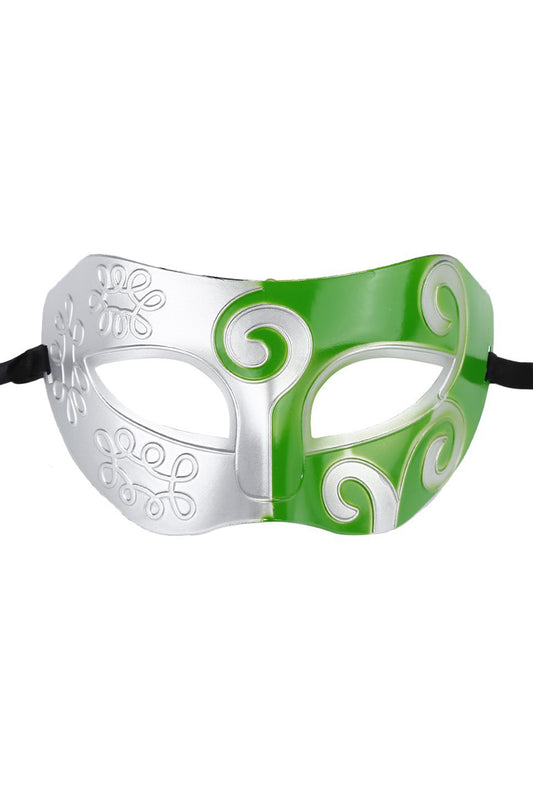 Green and Silver Spiral Eye Mask