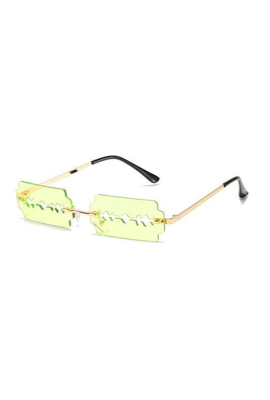 Green Razor Blades Fashion Glasses