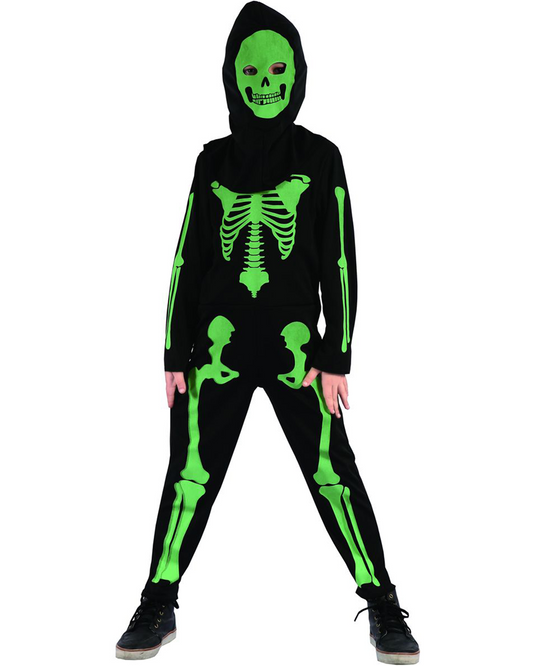 Kids Green Skeleton Costume