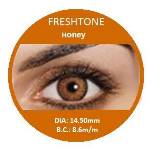 Freshtone Honey Colour Contact Lenses – Natural-Looking, Soft & Comfortable, Ideal for Dark Eyes. Easy to Apply, Valid for 3 Months from Opening. Buy 2 Pairs & Get 30% Off – Express Shipping Australia-Wide