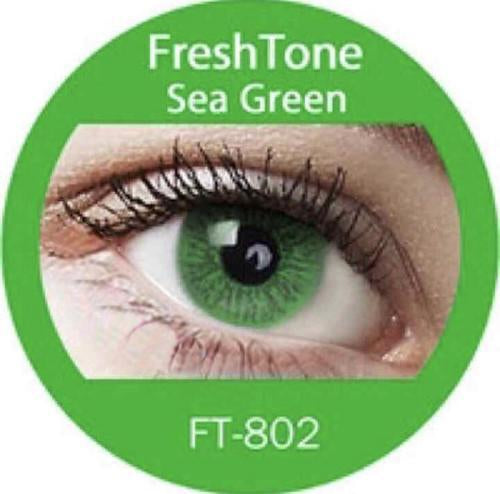 Freshtone Sea Green Colour Contact Lenses – Natural-Looking, Soft & Comfortable, Ideal for Dark Eyes. Easy to Apply, Valid for 3 Months from Opening. Buy 2 Pairs & Get 30% Off – Express Shipping Australia-Wide