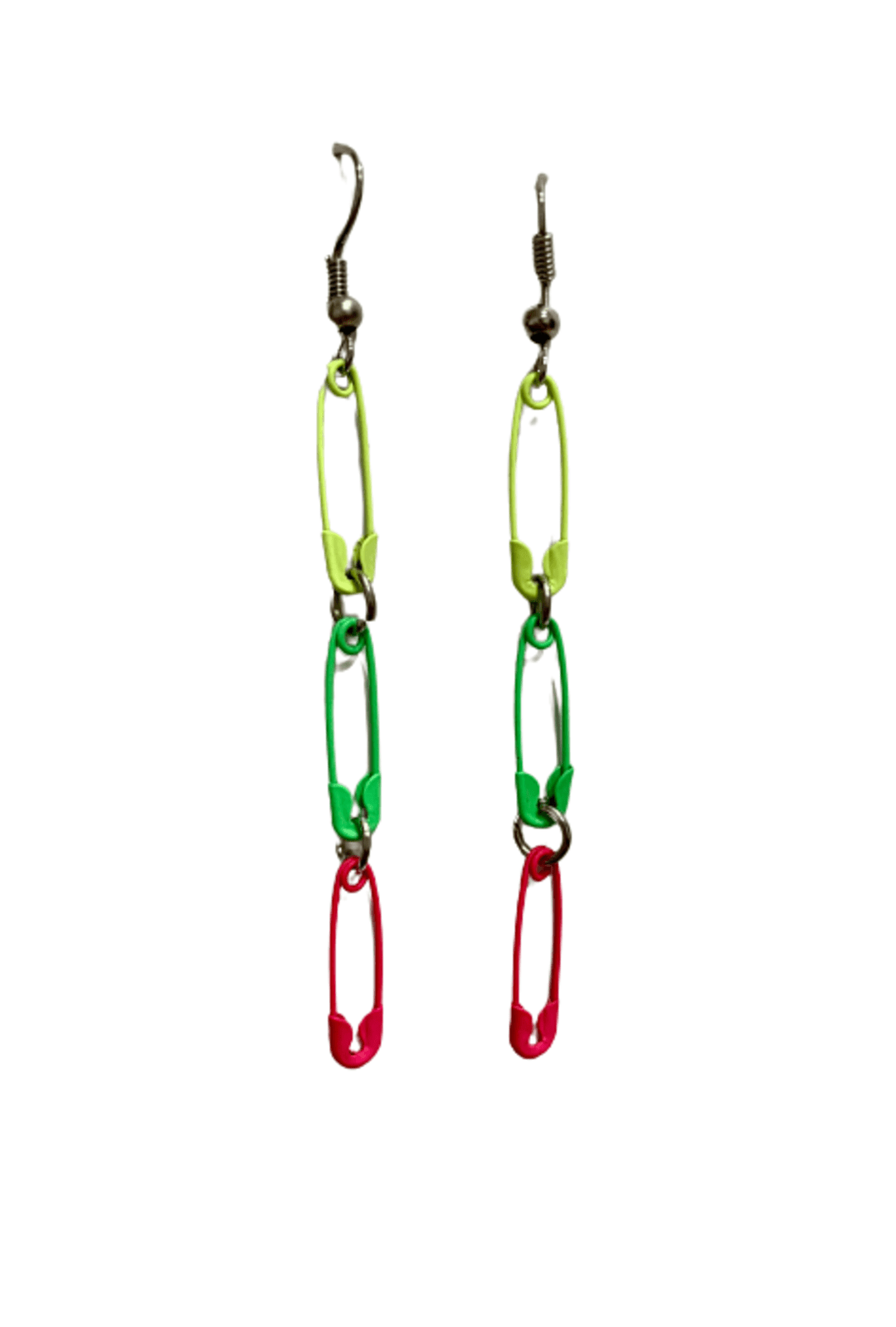 Neon Safety Pins Earrings