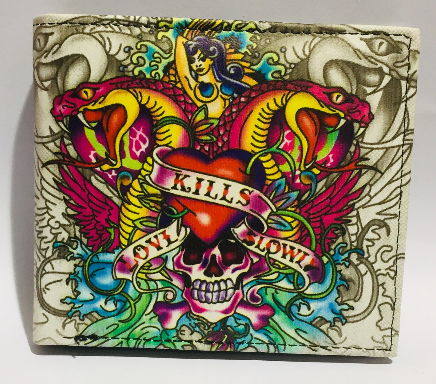 Wallet Love Kills Slowly snakes white