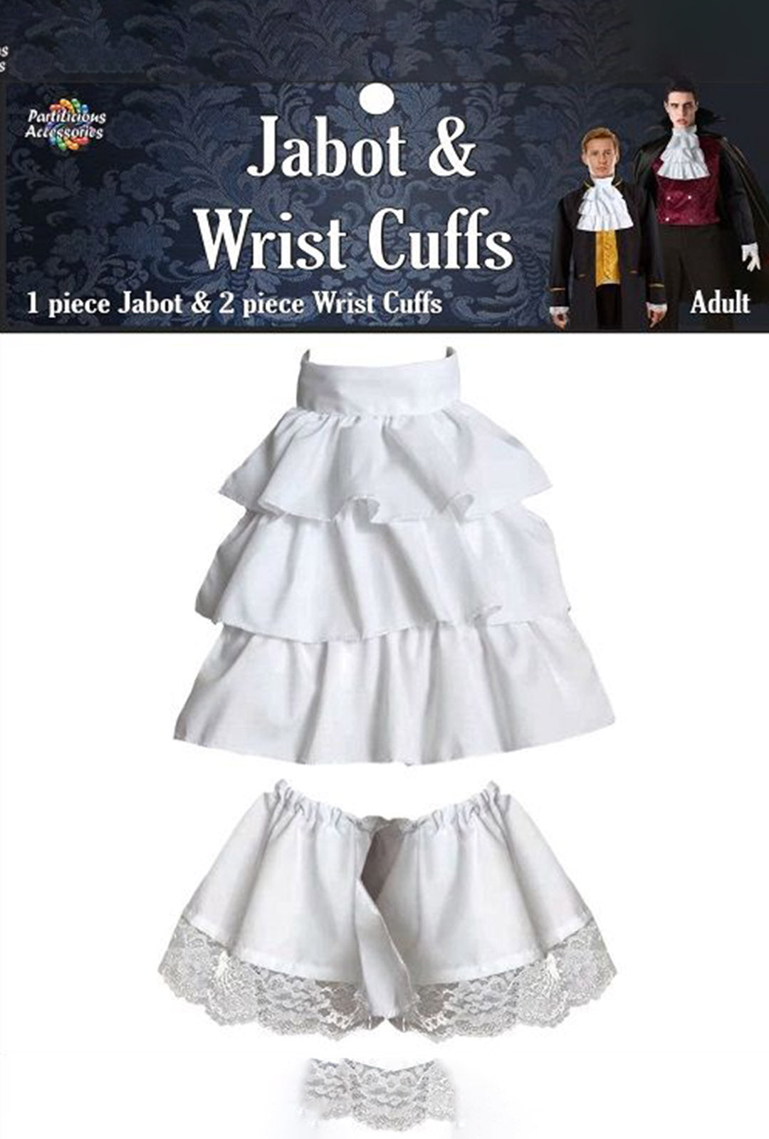 Deluxe Victorian Jabot Collar & Wrist Cuffs