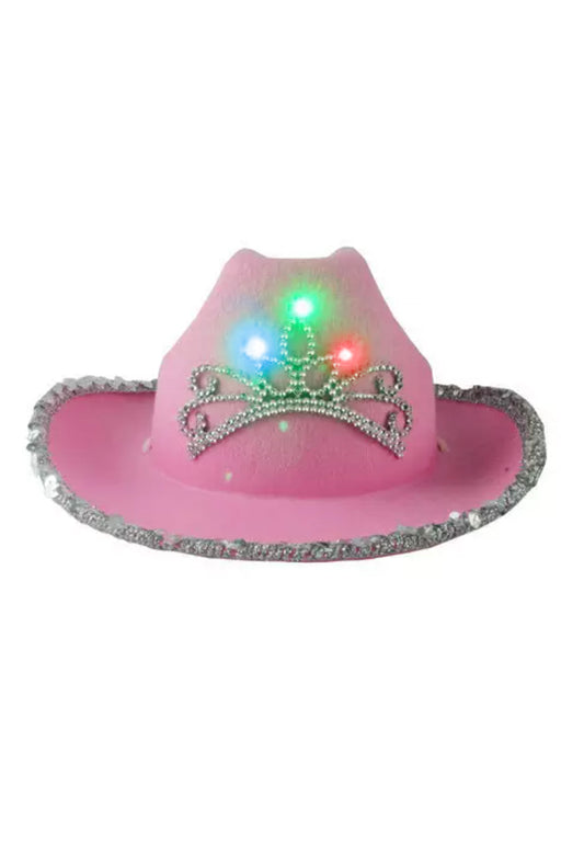 LED Pink Princess Cowboy Hat