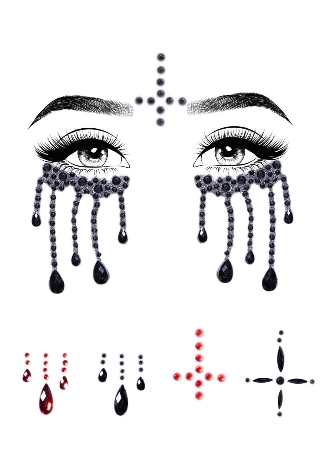 Possessed Rhinestone Face Jewels