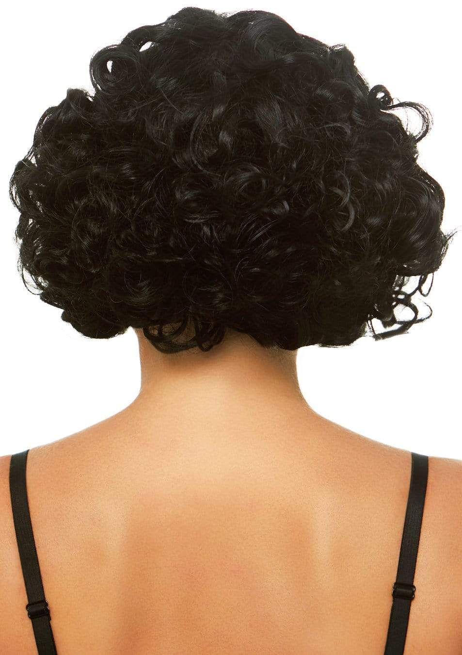 Curly Black Deluxe Bob Wig