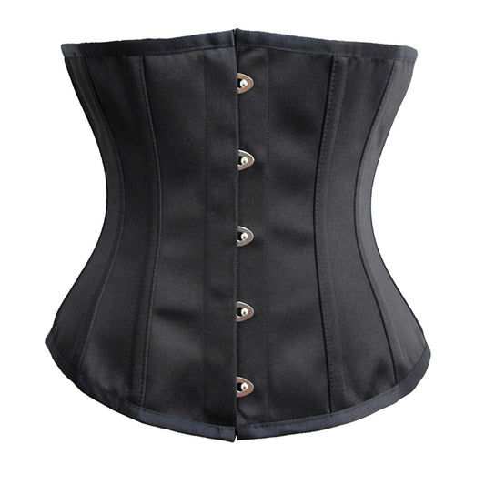 Waspie Steel Boned Black Underbust corset