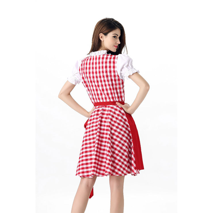 Red Checked Oktoberfest Dress