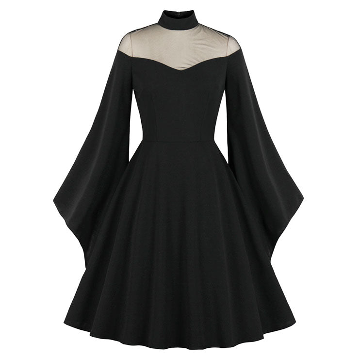 Black Gothic Bell Sleeve Dress Black Gothic Bell Sleeve Dress