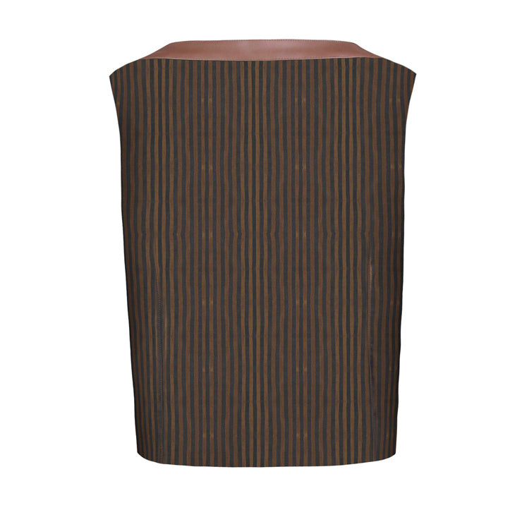 Men's Brown Pinstripe Steampunk Waistcoat