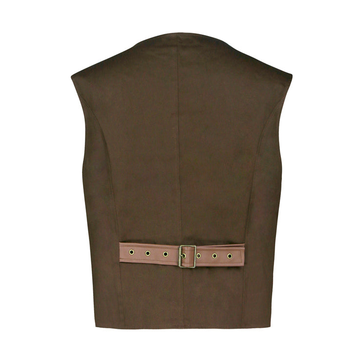 Men's Brown Steampunk Waistcoat