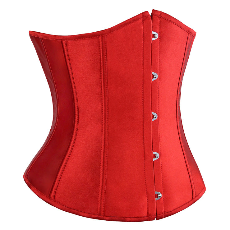 Red Satin Underbust Corset