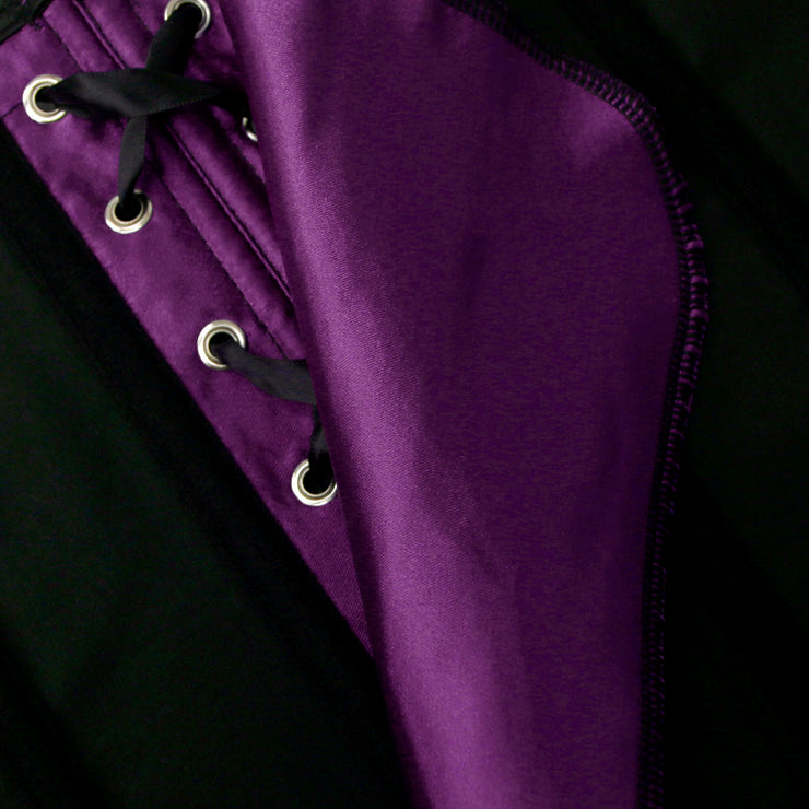 Dark Purple Satin Overbust Corset