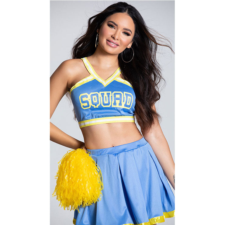 Blue and Yellow Cheerleader Costume