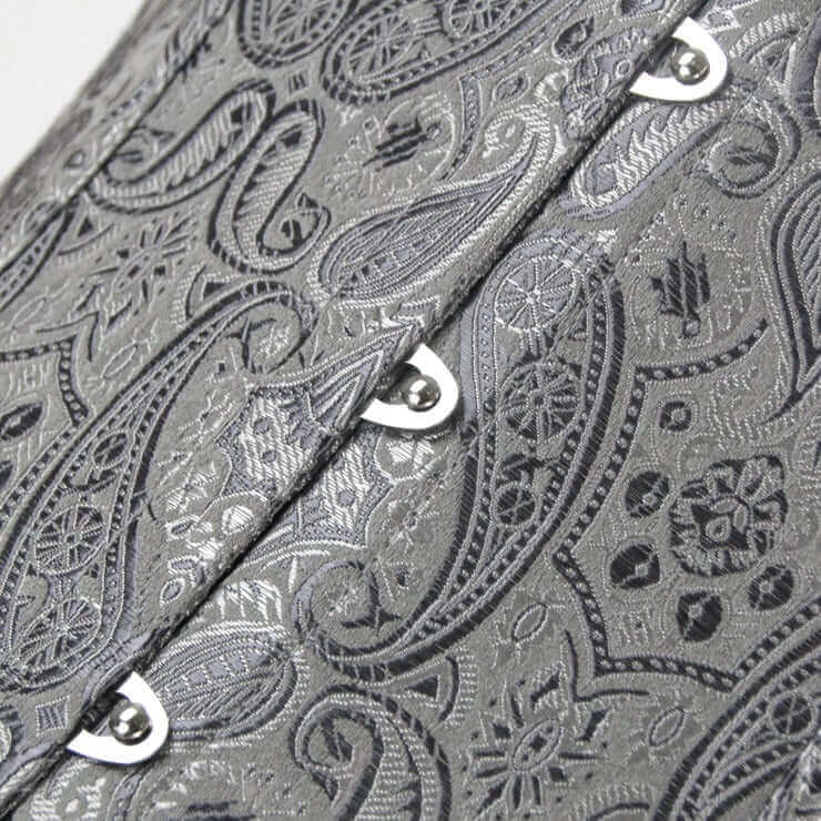 Steel Boned Grey Jacquard Underbust