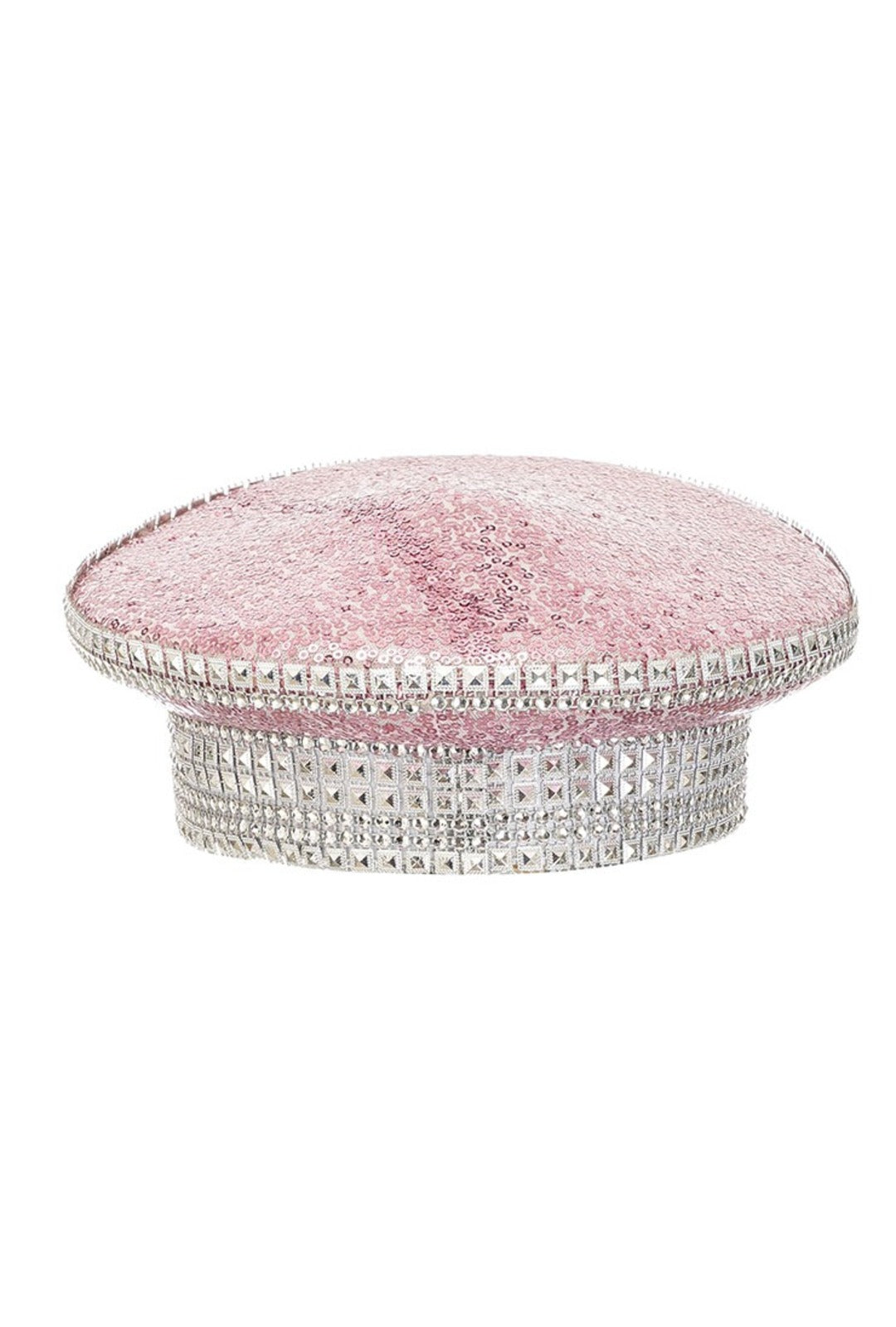 Pink Sequin Bride Cap