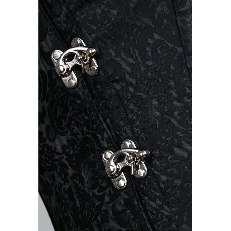 Black Jacquard Pirate Steampunk Corset Vest