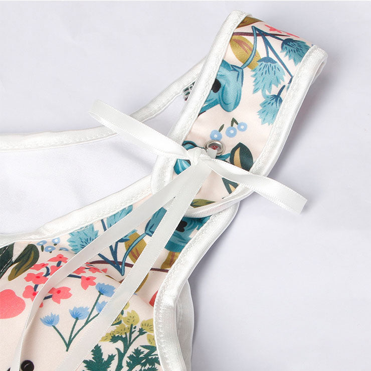 Multicolour Floral Corset Vest