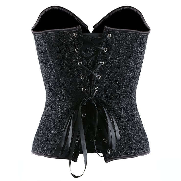 Black Glittery Overbust Corset
