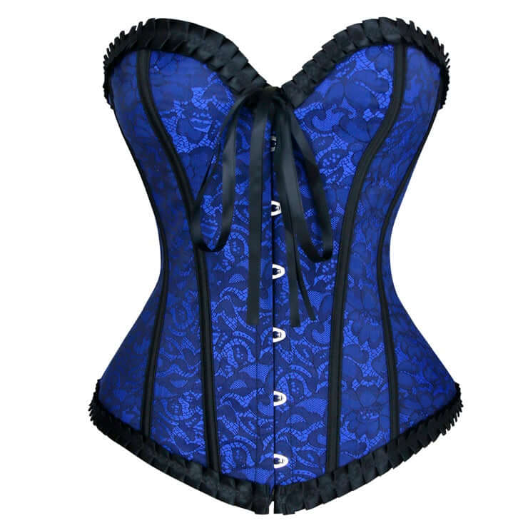 Blue Lace Overlay Overbust Corset Perth