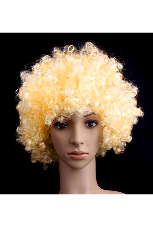 Blonde Curly Afro Party Wig