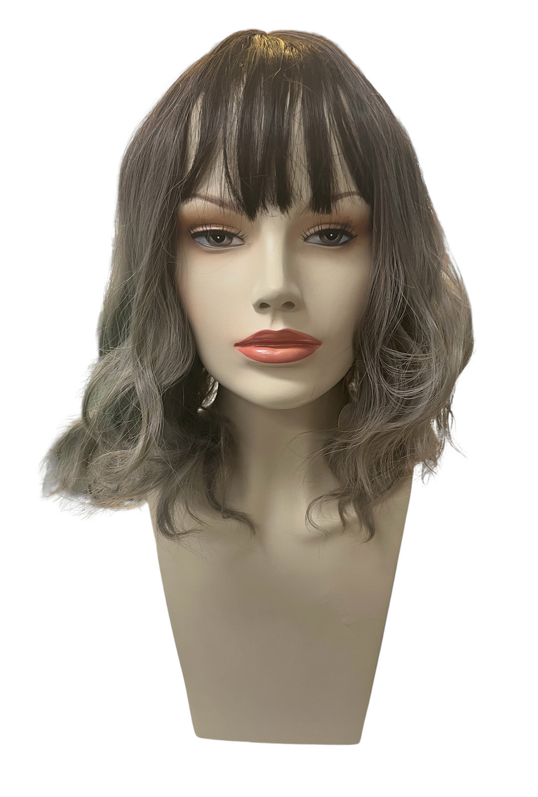 Ombre Ash Brown Loose Wave Shoulder Length Wig