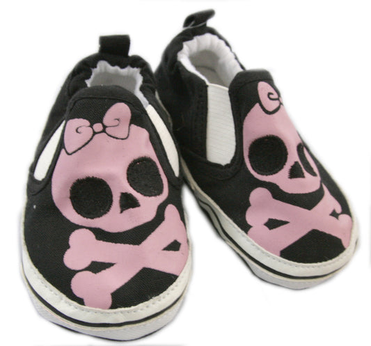 Pink Skull Baby Shoes
