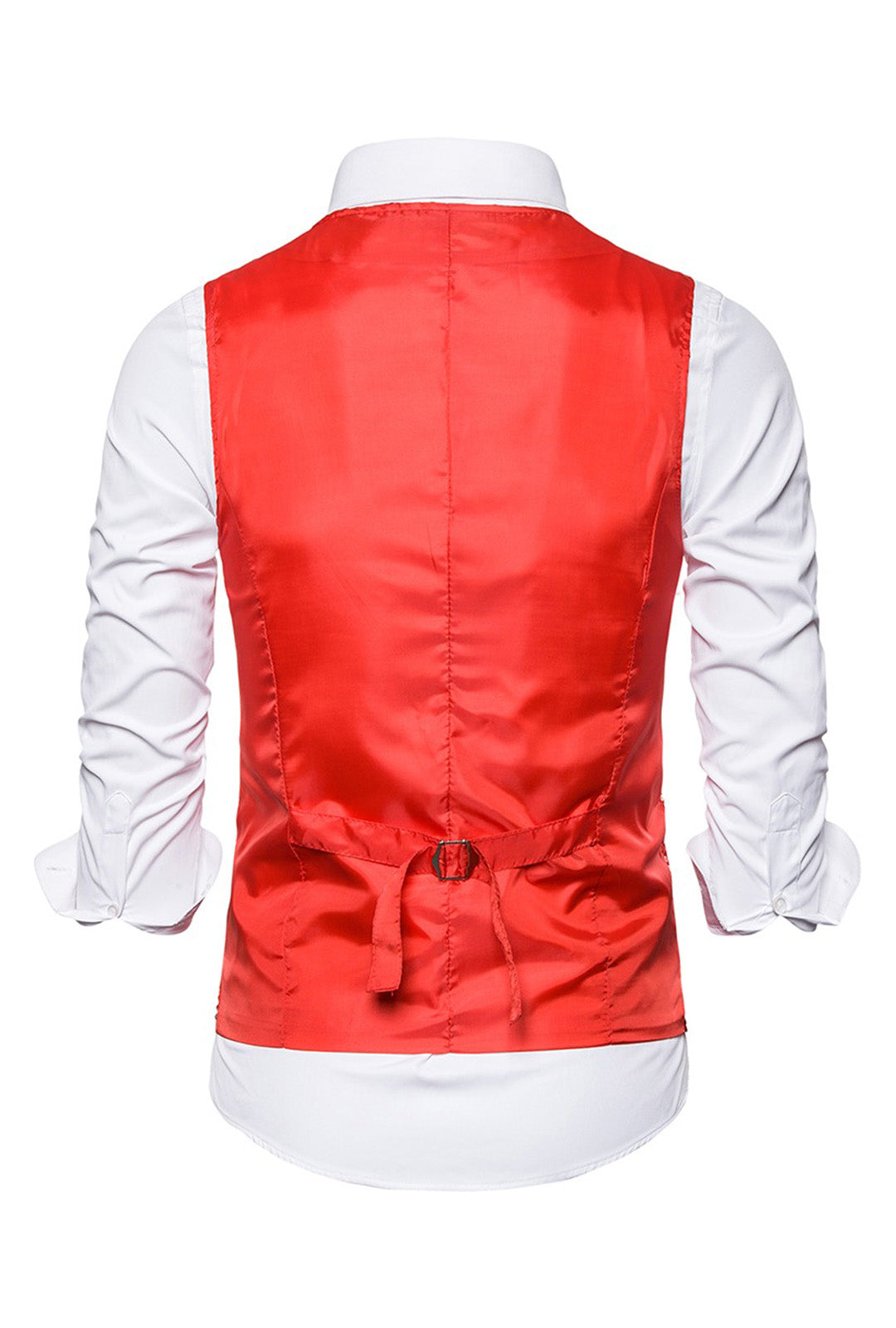 Red Shiny Sequin Waistcoat