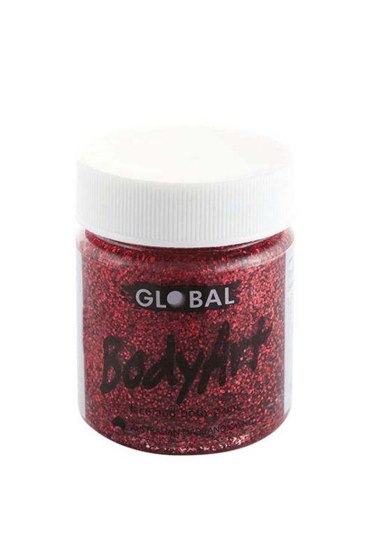 Global BodyArt Red Glitter Face & Body Paint