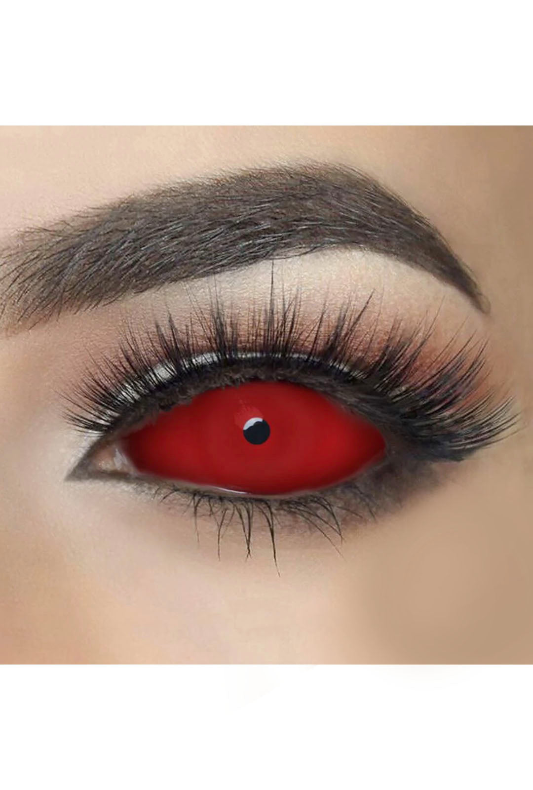 full coverage red sclera contact lenses halloween monster manga anime cosplay comic con horror demon