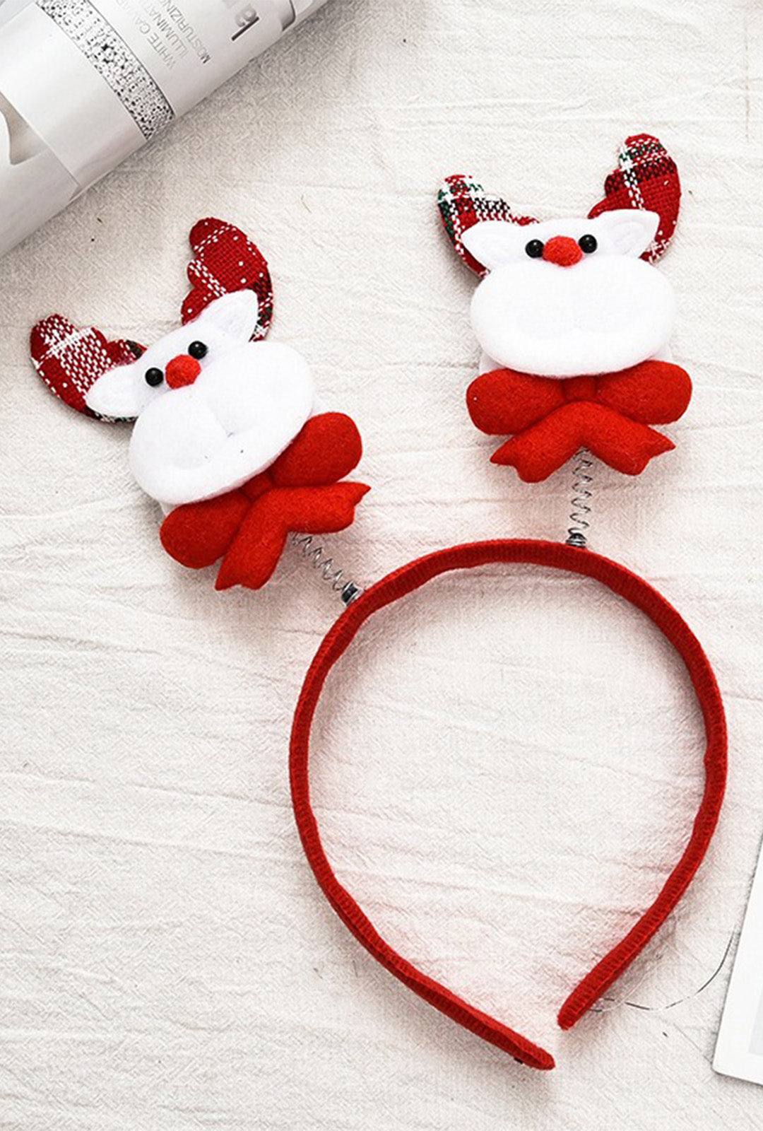 Christmas Tartan Reindeer Head Bopper