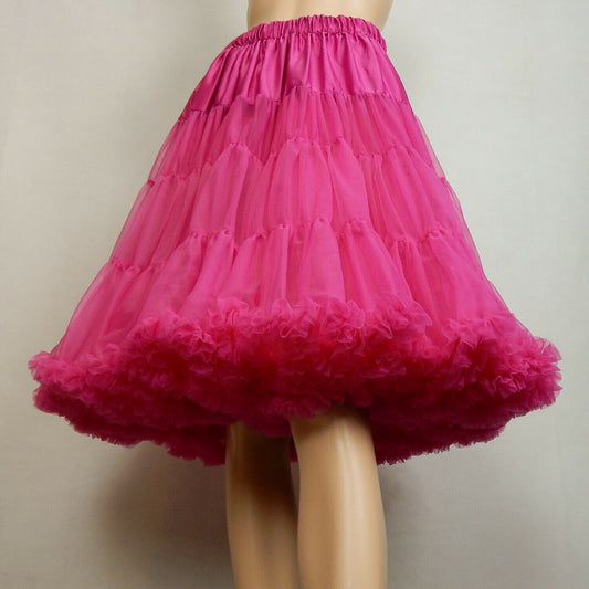 Deluxe Three Tiered Hot Pink Petticoat