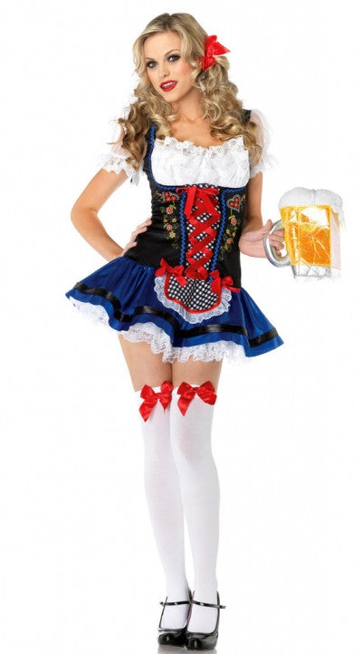 Women's Oktoberfest Blue Polkadot Dress OCW30
