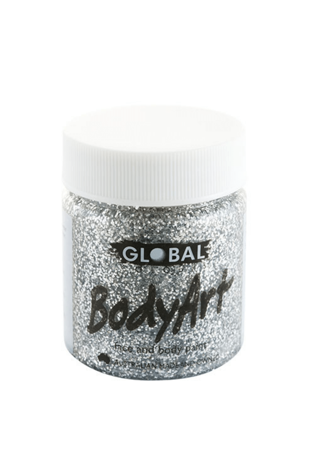 Global BodyArt Silver Glitter Face & Body Paint