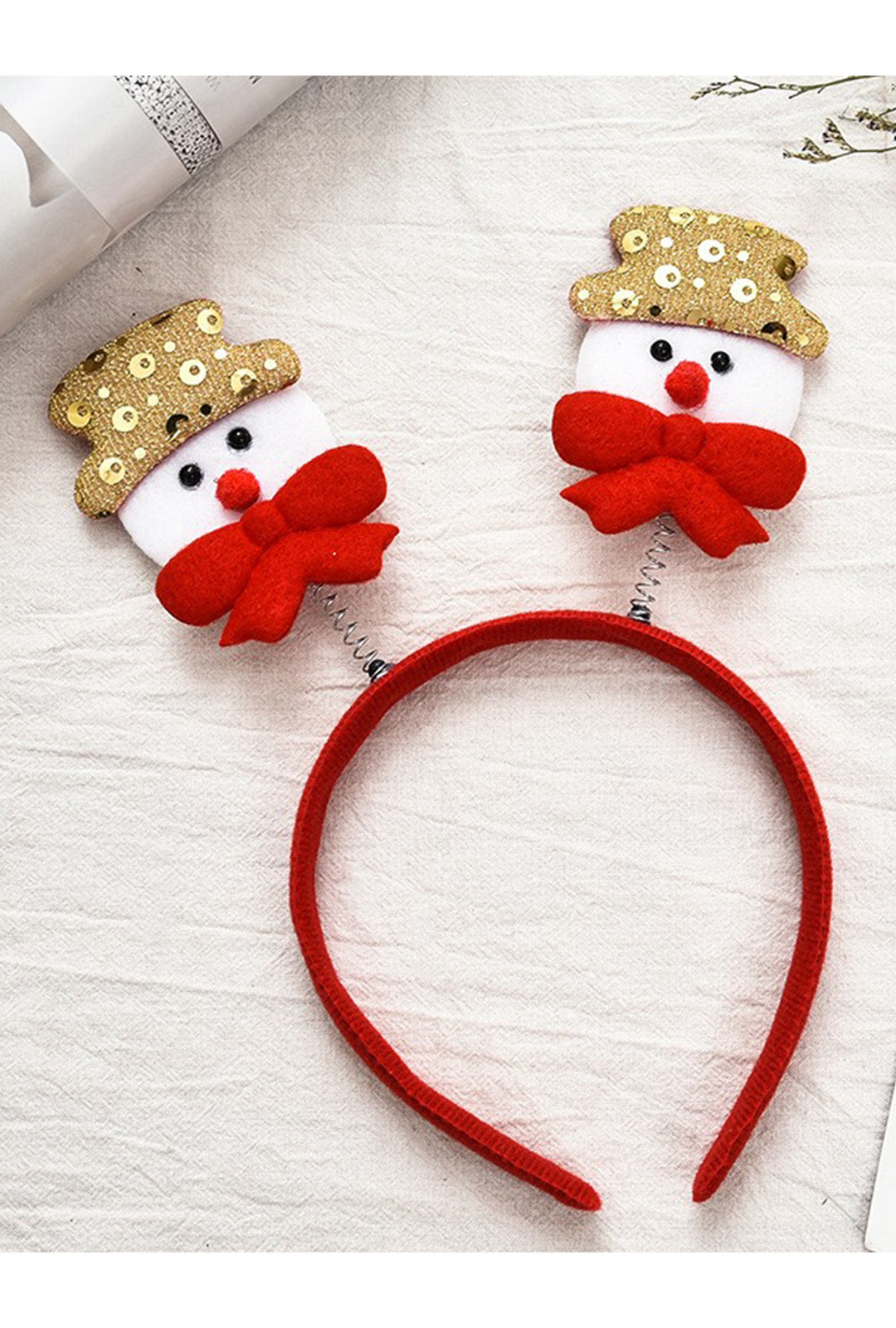 Christmas Gold Snowman Head Bopper