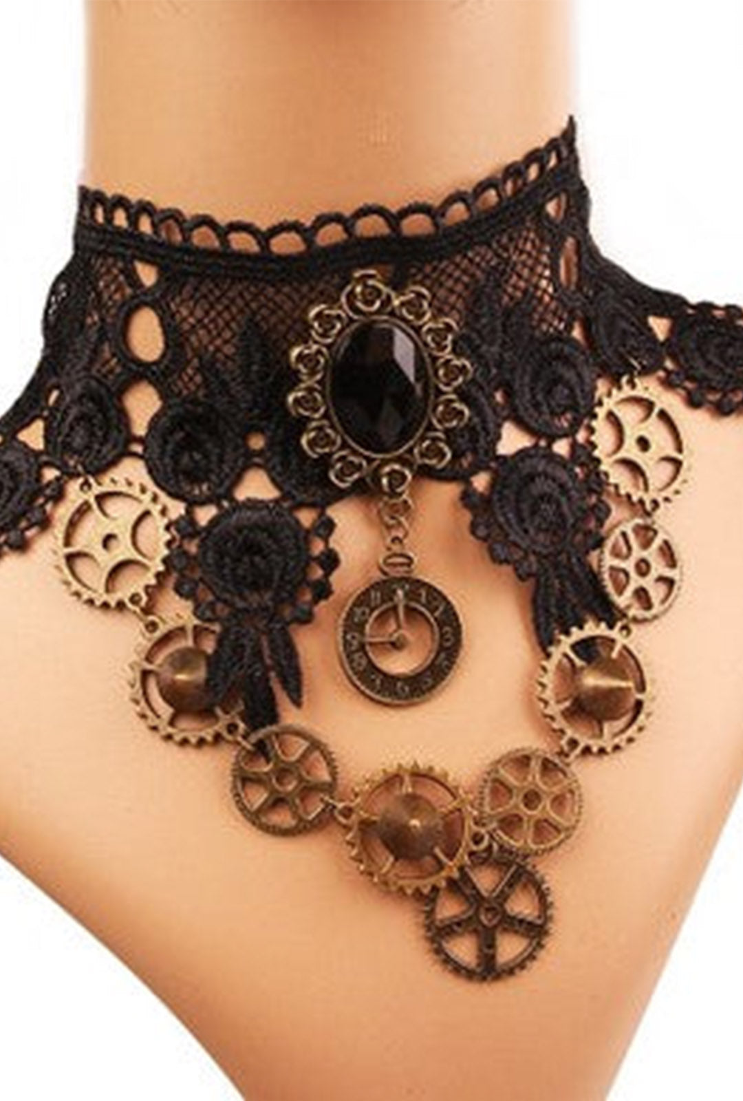 Steampunk Gothic Lace Choker (D)