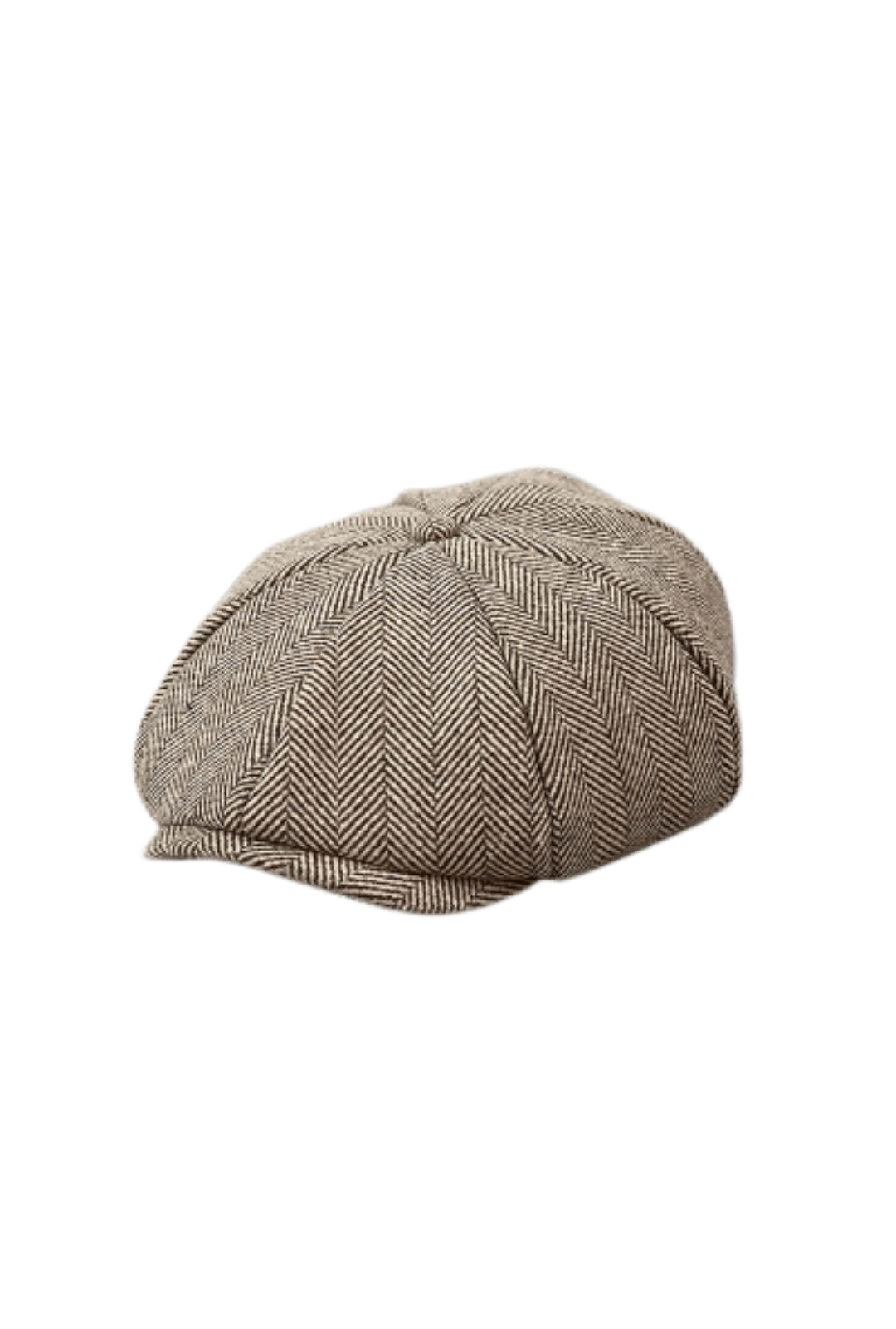 Tan Chevron Flat Cap