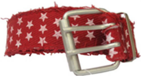 Red Cotton Belt with White Stars