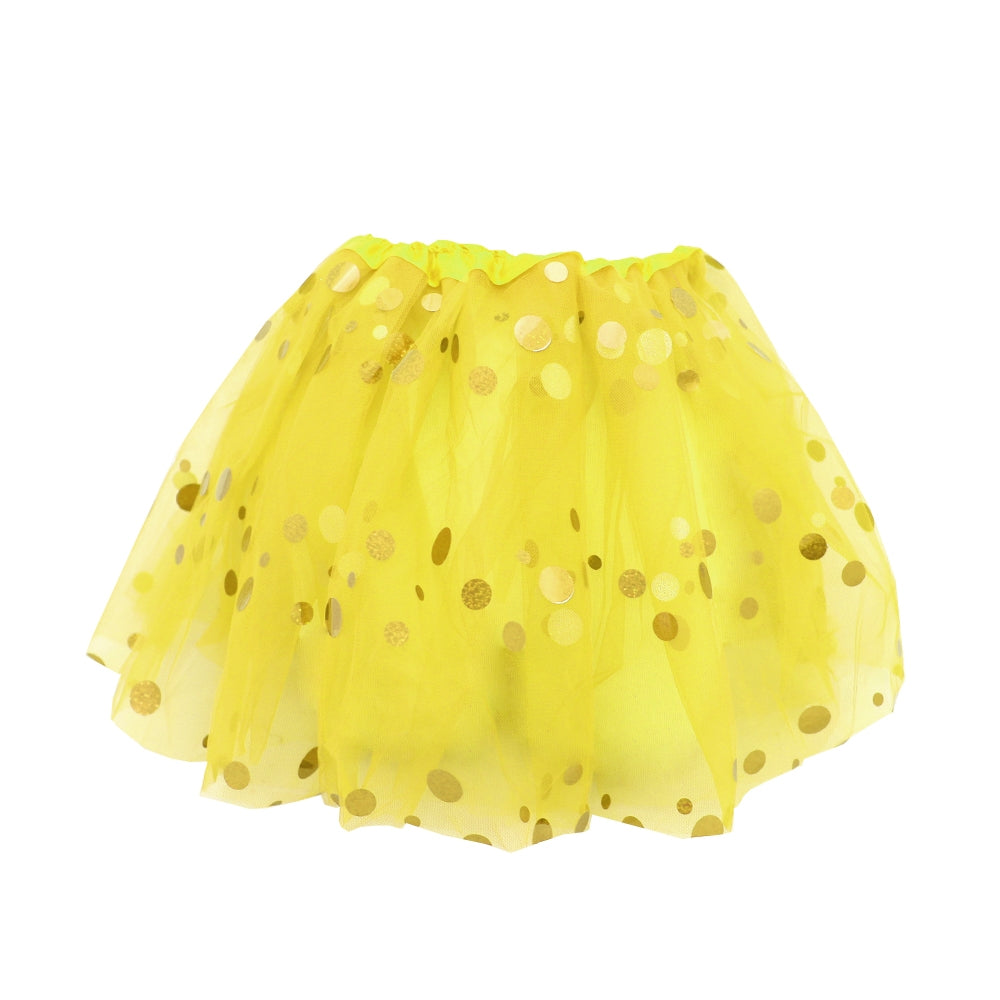 Yellow Spotted Tulle Tutu