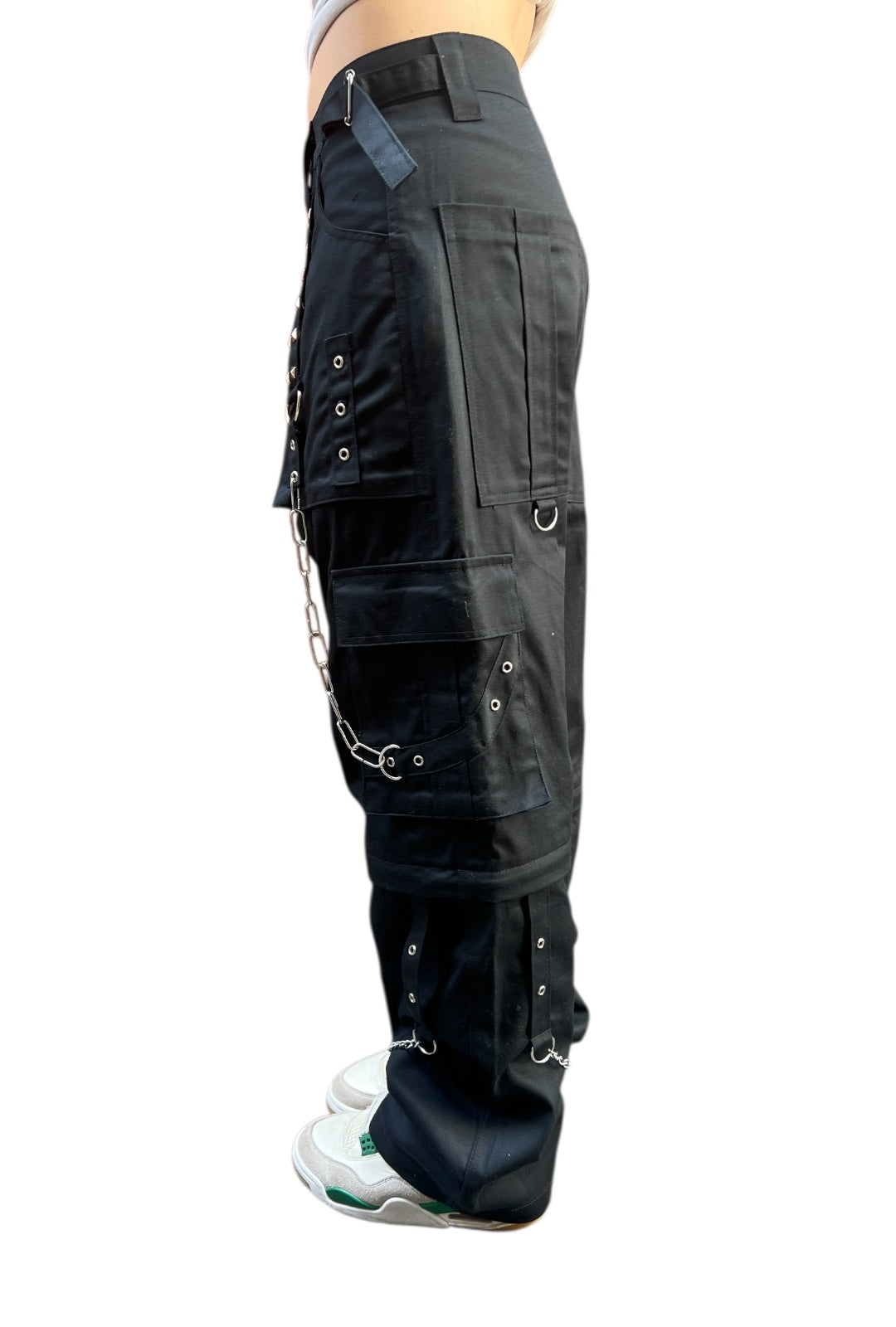 Black Gothic Wide Studded Pants Perth | Hurly-Burly