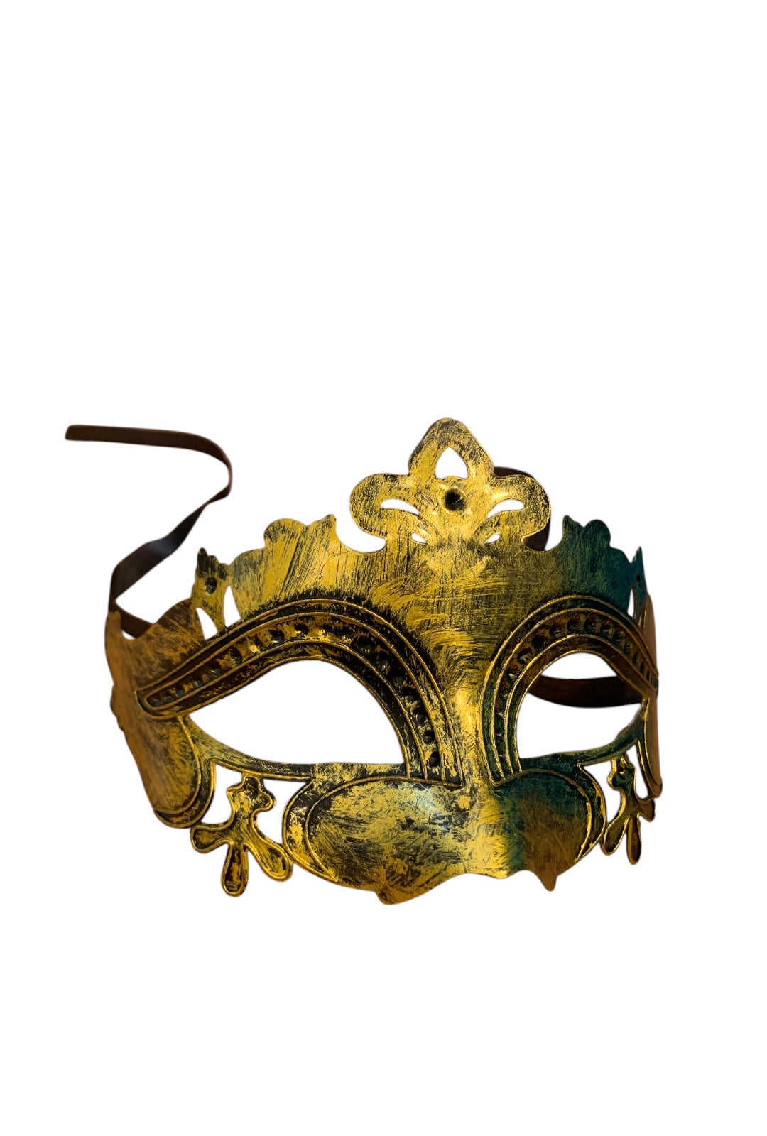 Brushed Gold Carnival Mask