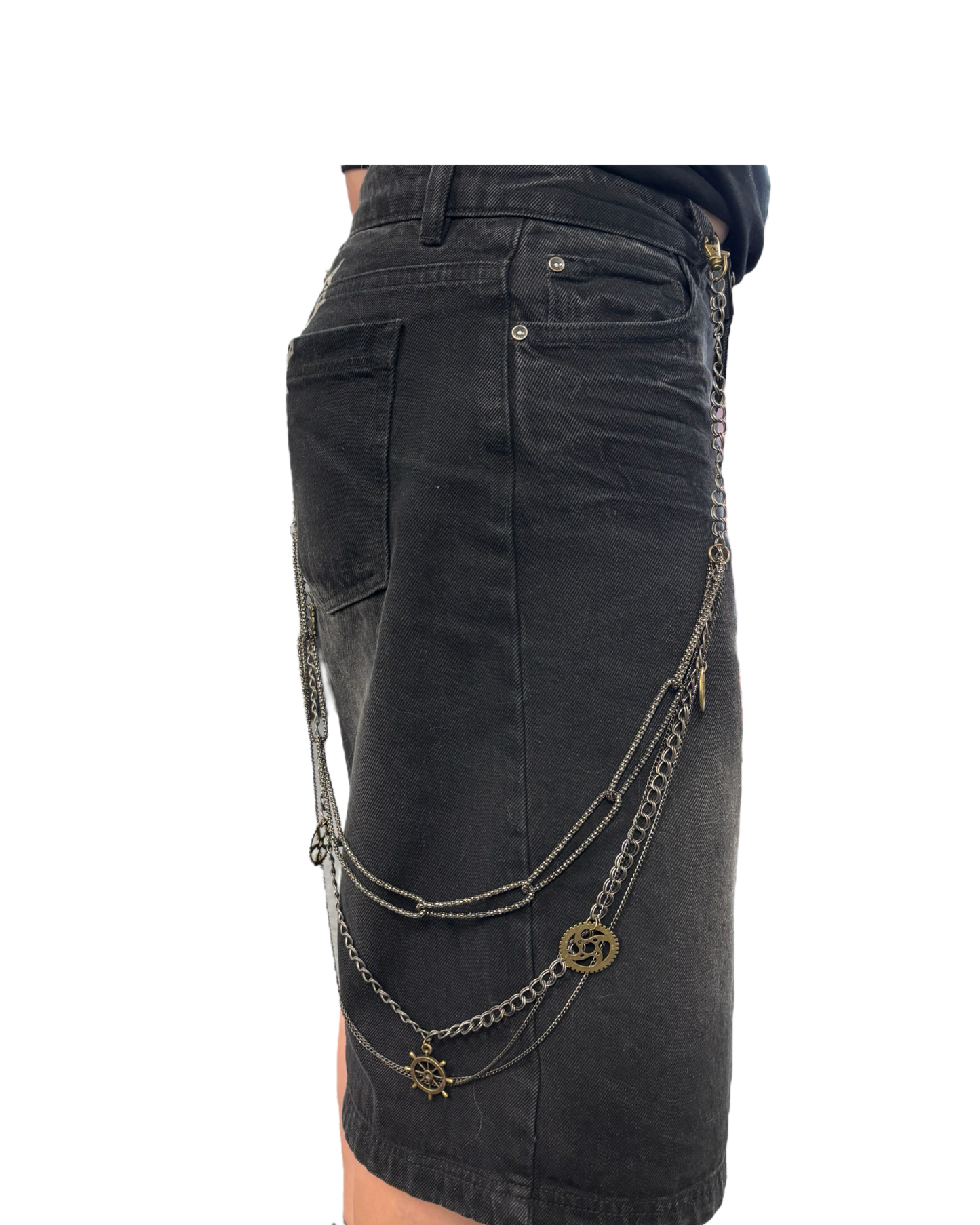 Steampunk Bronze Cog Wallet Chain
