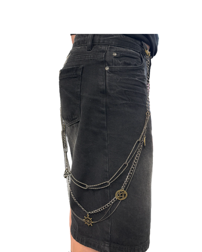 Steampunk Bronze Cog Wallet Chain