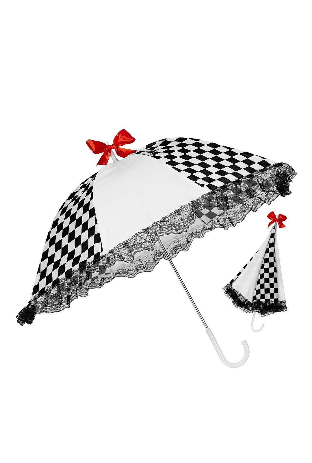 Black and White Harlequin Circus Umbrella