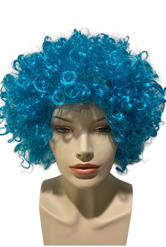 Aqua Blue Afro Party Wig