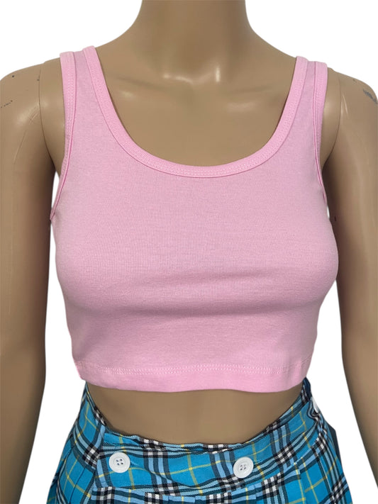 Baby Pink Crop Singlet