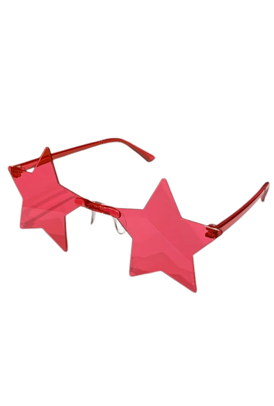 Hot Pink Star Rimless Glasses